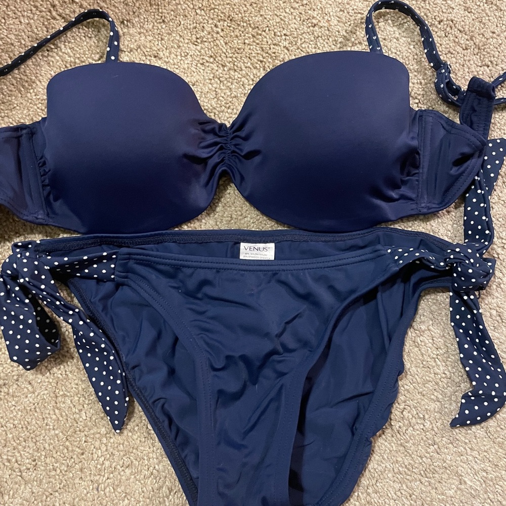 Bikini navy and white